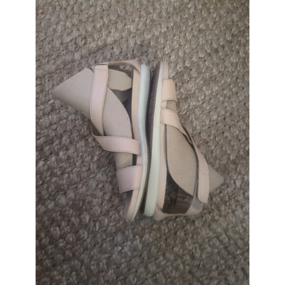 Naturalizer Sandals 9 Med Sashe Comfort Soft Toe Pad Leather Ankle Strap Nude - Picture 8 of 11